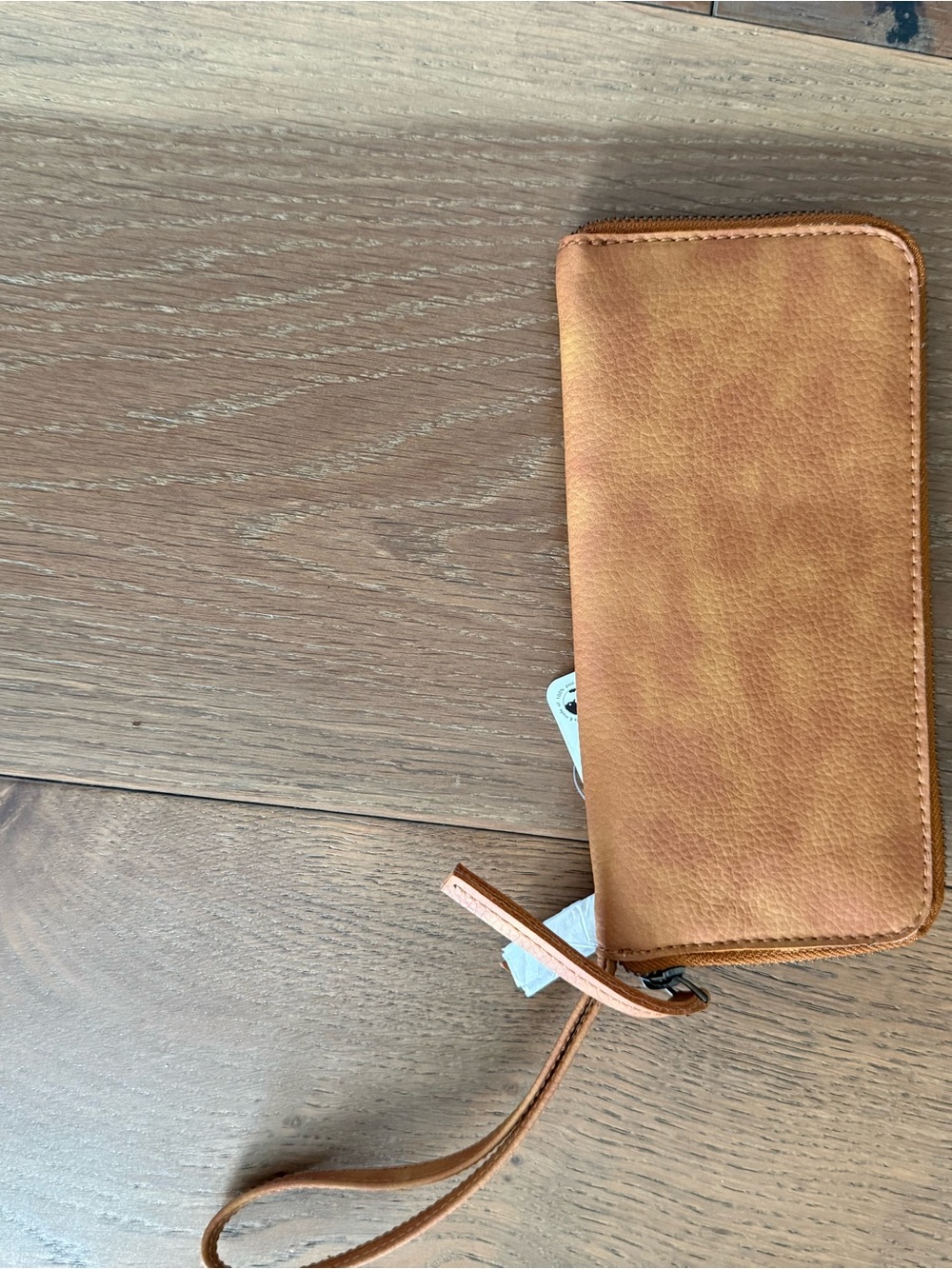 Free People Tan Leather Wristlet Clutch - Picture 3 of 4